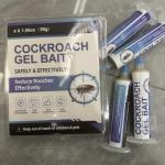 Cockroach Gel Bait Set, 4 Tubes x 30g,4 Plungers and 4 Tips, Targeted Roach Control Gel for German Common Cockroach Species, Indoor & Outdoor Application for Kitchen, Bathroom and Hidden Areas