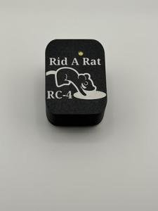 Rid A Rat Model RC-4, Designed for Use in Vehicle Engines, RVs, BBQs, Boats to Defend Against Rats, Mice, and Any Other Rodent Invaders. Using Strobing LED's, Two AA Batteries, and Magnetic Mounting.