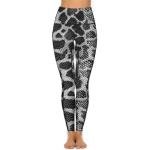 Snake Pattern Women's High Waist Tummy Control Yoga Pants with Pockets Workout Leggings for Women Running Pants Perfect Body Shaping Leggings