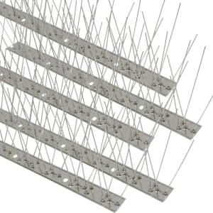 Bird Spikes with Stainless Steel Base,Covers 10.8 Feet, Bird Deterrent Outdoor for Pigeon Spikes Fence Kit for Deterring Small Metal Pigeon Deterrent Strips for Outdoor Wall Fence