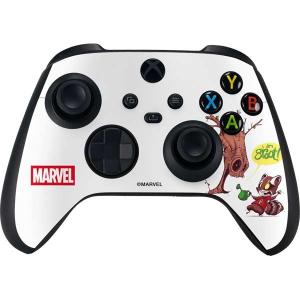 Skinit Decal Gaming Skin Compatible with Xbox Series X Controller - Officially Licensed Marvel Rocket Raccoon and Groot Tall Tails Design