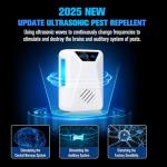 6 Packs Ultrasonic Pest Control Repeller, Electronic Pest Repellent Plug in Indoor for Insect Roaches Spider Ant Bug Mosquito Rat Mouse Repellent for House Home Kitchen Garage