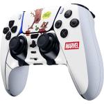 Skinit Decal Gaming Skin Compatible with PS5 DualSense Edge Pro Controller - Officially Licensed Marvel Rocket Raccoon and Groot Tall Tails Design