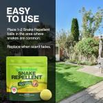 Natural Snake Repellent Balls – 15 Pack Outdoor & Indoor Snake Deterrent for Yard, Garden, Camping, Sheds, Basements & RVs | Pet & Plant Safe Long Lasting Protection