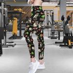 visesunny High Waist Yoga Pants with Pockets Raccoon Watermelon Cute Animal Pattern Buttery Soft Tummy Control Running Workout Pants 4 Way Stretch Pocket Leggings