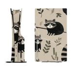 AoHanan Sticker for 5 Slim Disc Skin Black Raccoon Skin Controller Accessories Cover Skins Anime Vinyl Cover Sticker Full Set Only for 5 Slim Disc Edition