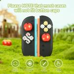 WISHAVEN ABXY Buttons Sticker Joystick Cover Caps for Switch 2, Cross D-Pad Button Caps Silicone Thumb Grips Set Compatible with Nintendo Switch 2 Controller - A pples and Snake