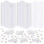 Qualirey 32 PCS Bed Bug Detector Reusable, Bedbug Traps with Strong Glue, Bedbug Interceptors, Early Detection Glue Trap for Bed Legs, Indoor Pest Control Blocker for Home and Travel (Clear-16 Set)