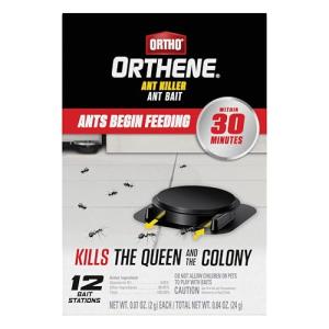 Ortho Orthene Ant Killer Ant Bait, Indoor Ant Killer, Kills The Queen and The Colony, 12 Stations