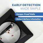 Riddy Bed Bug Detection Kit, Bed Bug Trap and Lure for Early Detection and Monitoring, Safe for Mattress, for Home or Travel, 4 Pack (Includes 4 Traps and 4 Lures)