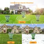 4 Pack Mole Repellent Solar Powered, Snake & Skunk & Vole & Gopher & Armadillo & Rabbit & Groundhog & Chipmunk Repellent for Yard, IP 65 Waterproof Outdoor Ultrasonic Deterrent for Lawns Garden