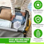 Qualirey 32 PCS Bed Bug Detector Reusable, Bedbug Traps with Strong Glue, Bedbug Interceptors, Early Detection Glue Trap for Bed Legs, Indoor Pest Control Blocker for Home and Travel (Clear-16 Set)