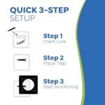 Riddy Bed Bug Detection Kit, Bed Bug Trap and Lure for Early Detection and Monitoring, Safe for Mattress, for Home or Travel, 4 Pack (Includes 4 Traps and 4 Lures)