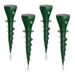 4 Pack Mole Repellent Screw Solar Powered Gopher Deterrent Stake for Outdoor Lawns with Electic Vibration, Repels Snake Vole Groundhog Armadillo from Yard and Garden