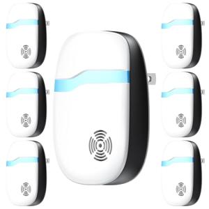 [2026 Upgraded] Ultrasonic Rodent & Pest Indoor Repeller - Electronic Plug-in Control Repellent for Mouse, Mice, Rats, Roaches, Ants, Spider, Silent Home Use (6 Pack)