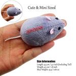 Tipmant Mini Sized RC Mice IR Remote Control Rat Mouse Animal Prank Joke Scary Trick Toys for Cat Dog Kids Christmas Birthday Gifts (Grey)