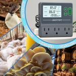 DIGITEN Temperature and Humidity Controller with Timer - 3 Outlet, 2 Separate Probes, Plug in Temperature Controller for Reptiles,Snake, Mushrooms, Tent, Triple Control for Temp,Humidity,Time