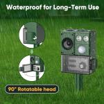 Vsyt 2-Packs Solar Ultrasonic Animal Repellent, Cat Repellent Outdoor, Squirrel Repellent, Deer Repellent Devices, Dog, Raccoon, Skunk, Rabbit, Rodent, Coyote, Waterproof IP 65, PIR Sensor