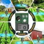 Vsyt 2-Packs Solar Ultrasonic Animal Repellent, Cat Repellent Outdoor, Squirrel Repellent, Deer Repellent Devices, Dog, Raccoon, Skunk, Rabbit, Rodent, Coyote, Waterproof IP 65, PIR Sensor