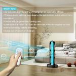 ZETAWALE 2 Pack UV Light Sanitizer, Ultraviolet Lamp with Remote Control for Bed Bugs and Dust Mites, Home Disinfection Device UV Lamp for Home, Room & Kitchen, Ultraviolet Light with 3 Speed Timings