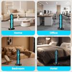 ZETAWALE 2 Pack UV Light Sanitizer, Ultraviolet Lamp with Remote Control for Bed Bugs and Dust Mites, Home Disinfection Device UV Lamp for Home, Room & Kitchen, Ultraviolet Light with 3 Speed Timings