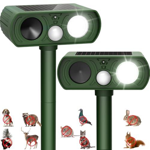 Solar Ultrasonic Animal Repellent - 2 Pack