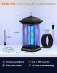 AMUFER Indoor/Outdoor Bug Zapper with 1/2 Acre Range