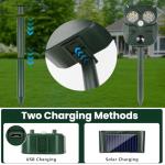 Ultrasonic Solar Animal Repellent Devices - 2 Pack