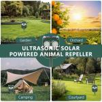 Ultrasonic Solar Animal Repellent Devices - 2 Pack