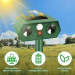 Solar Ultrasonic Animal Repeller - 4 Pack