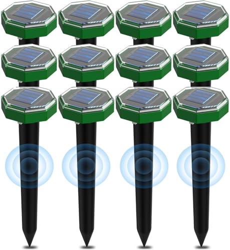 Solar-Powered Mole Repellent 12 Pack for Lawns