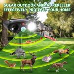 Solar Ultrasonic Animal Repellent - 2 Pack