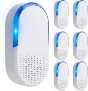 6 Pack 2026 Ultrasonic Repellent Indoor, Mouse Traps Insert Plug in, Pest Control Repellent Ant, Roach,Rodent, Mouse, Bugs, Mosquito, Spider, for Home, Office, Kitchen