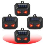 Solar Nocturnal Animal Repellent Outdoor 4 Pack Predator Eyes Coyote Deterrent Skunk Repellent for Yard with Red LED Lights for Deer Fox Raccoon Animal Repeller Device for Chicken Coop Farm Garden