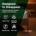 EcoVenger Bed Bug Traps & Killer 48 Ct, Super Glue Bed Bug Monitors and Interceptors, Blocks Bed Bugs' Access to Beds/Futon/Couch, Discreet Classic Oak Design for Hard Floors, Easy to Peel & Use