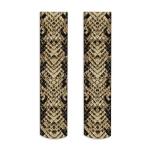 PPIKTC Girls Women Non Slide Compression Socks Moisture Control for Cycling Skiing Sports Winter Warm Thigh High Stockings, Cool Snake Skin Stockings