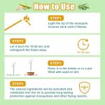 120 Pcs Natural Mosquito Repellent Outdoor Patio, Citronella Oil Mosquito Incense Sticks Plant-Based Bug Repellent for Patio Camping Fishing Backyard Travel Mosquito Control