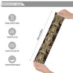 PPIKTC Girls Women Non Slide Compression Socks Moisture Control for Cycling Skiing Sports Winter Warm Thigh High Stockings, Cool Snake Skin Stockings