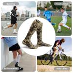 PPIKTC Girls Women Non Slide Compression Socks Moisture Control for Cycling Skiing Sports Winter Warm Thigh High Stockings, Cool Snake Skin Stockings