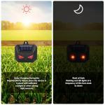 Solar Nocturnal Animal Repellent Outdoor 4 Pack Predator Eyes Coyote Deterrent Skunk Repellent for Yard with Red LED Lights for Deer Fox Raccoon Animal Repeller Device for Chicken Coop Farm Garden