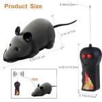 Vicketoy Remote Control Rat Toy, Fake RC Rat Toy Giant Realistic Rat Model Wireless Remote Control Mouse Toy Prank Prank Joke Tricky Toy for Halloween Christmas Birthday Gift Cat Dog Toy (Grey)