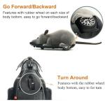 Vicketoy Remote Control Rat Toy, Fake RC Rat Toy Giant Realistic Rat Model Wireless Remote Control Mouse Toy Prank Prank Joke Tricky Toy for Halloween Christmas Birthday Gift Cat Dog Toy (Grey)