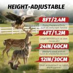 Solar Powered Coyote Deterrent Devices, 4 Pack Waterproof Racoon Repellent Predator Control Lights Used to Deterrent Raccon Coyote Fox Deer Protect Your Property Chicken Coop with Humane Deterrence