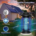 AMUFER Bug Zapper Outdoor & Indoor, Upgraded 18W Exclusive Blue-Violet Light with 2W LED Lamp, 100% Increase in Mosquito Control Effect, Coverage of 1/2-1 Acre, Fly Zapper for Patio, Backyard, Home