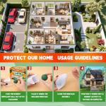 Rodent Mole Repellent for Indoor Outdoor - Peppermint Essential Oil Extra Strength for Mice Rat Mouse Bug Spider Roach Repellent Pouches, Moth Balls Pest Control Natural Home Safe 32 Packs