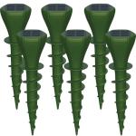 Phosooy 6 Packs Solar Mole Repellers, Gopher Deterrent Device with Vibrating Motor & Spiral Drill Ground Stake, IP65 Waterproof Lawn Garden Yard Pest Repellents Driving Away Vole Groundhog Snakes
