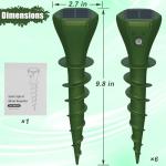 Phosooy 6 Packs Solar Mole Repellers, Gopher Deterrent Device with Vibrating Motor & Spiral Drill Ground Stake, IP65 Waterproof Lawn Garden Yard Pest Repellents Driving Away Vole Groundhog Snakes