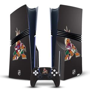 Head Case Designs Officially Licensed NHL Plain Arizona Coyotes Vinyl Sticker Gaming Skin Decal Cover Compatible With Sony PlayStation 5 PS5 Pro Disc Edition Console & DualSense Controller
