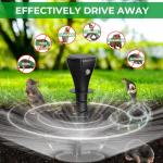 Solar Powered Mole Repellent for Lawns, 8 Packs Ultrasonic Vole Repeller Outdoor, IP 65 Waterproof Outdoor Ultrasonic Mole Deterrent Get Rid of Gopher Vole Skunk Groundhog Snake in Garden Yard Lawn