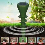 Phosooy 6 Packs Solar Mole Repellers, Gopher Deterrent Device with Vibrating Motor & Spiral Drill Ground Stake, IP65 Waterproof Lawn Garden Yard Pest Repellents Driving Away Vole Groundhog Snakes
